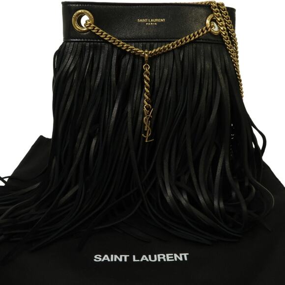 💎✨BEAUTIFUL✨💎 Authentic SAINT LAURENT Shoulder Bag Black - Picture 4 of 13